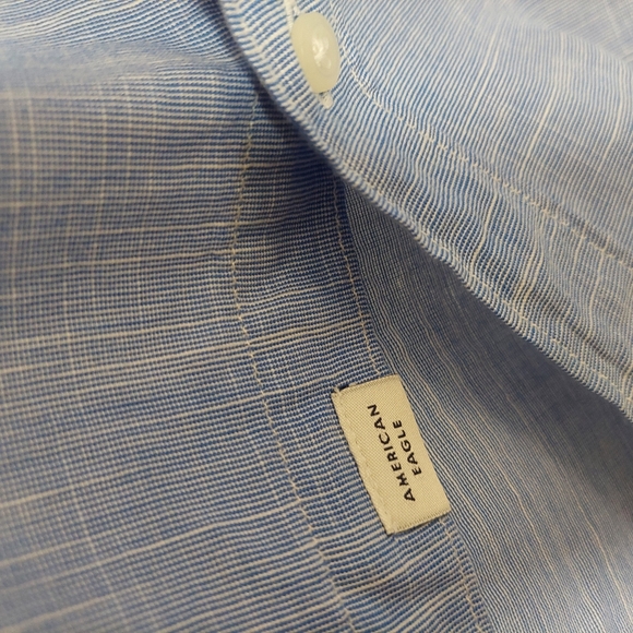 Men's Blue Button-Down Shirt - Picture 6 of 8